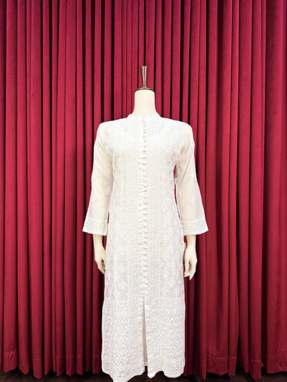 Soft Net Chikankari Kurta