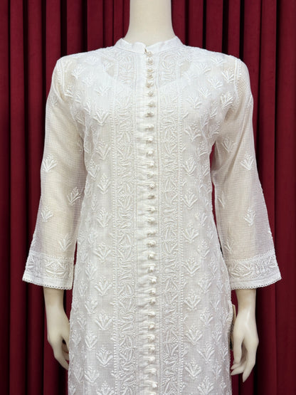 Soft Net Chikankari Kurta