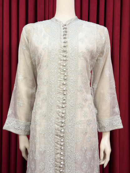 Soft Net Chikankari Kurta