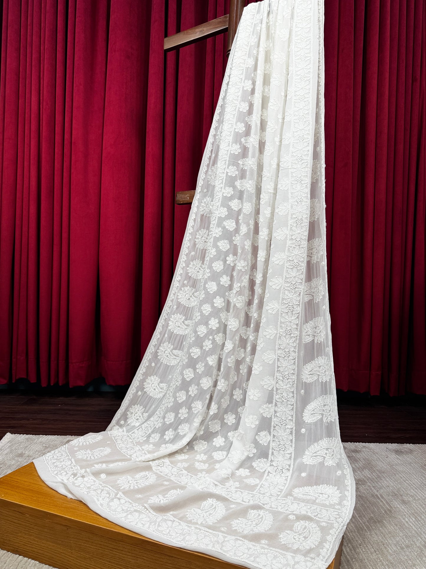 Chiffon Resham Chikankari Jaal Dupatta