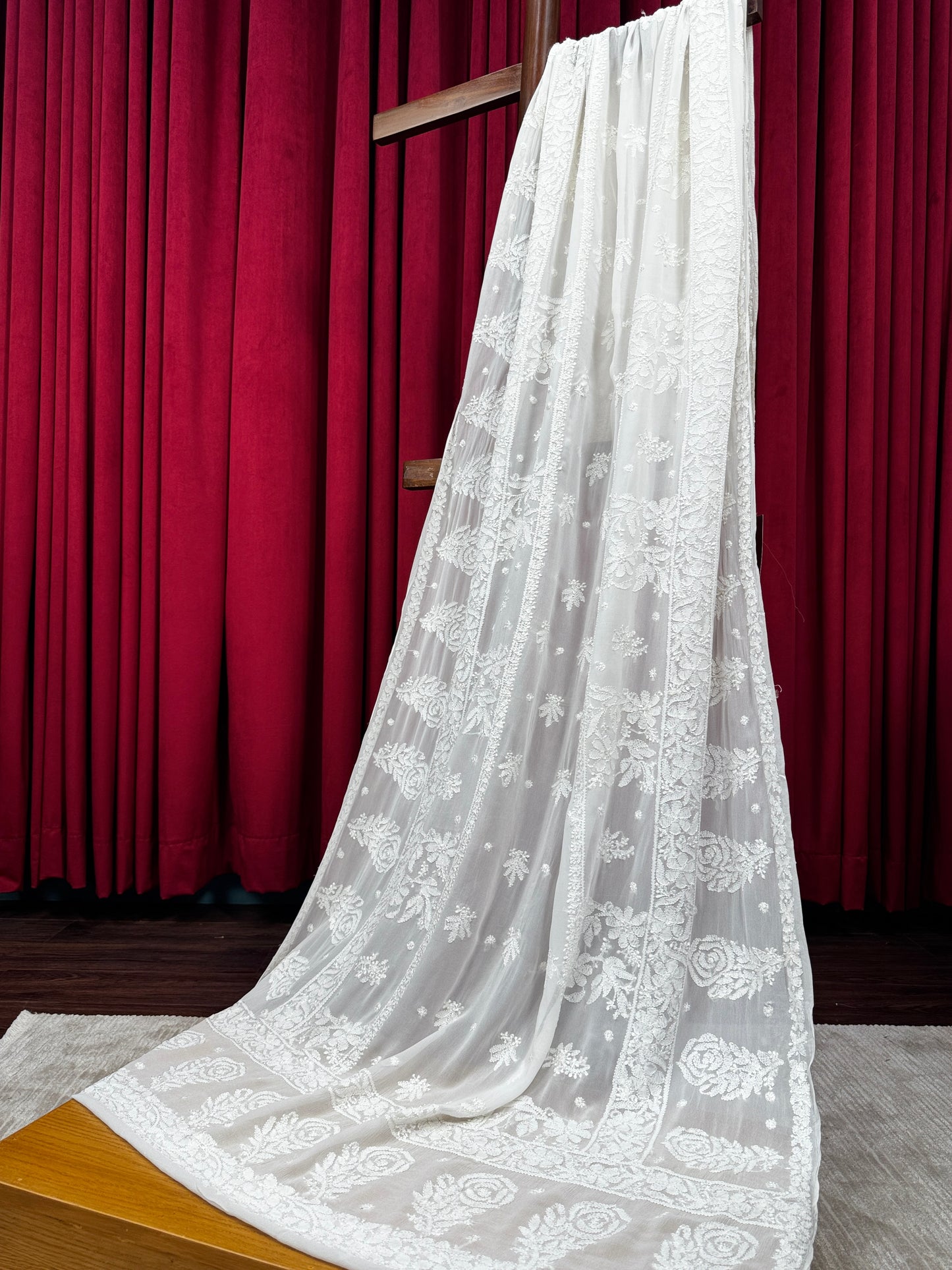 Chiffon Resham Chikankari Jaal Dupatta