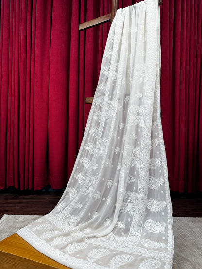 Chiffon Resham Chikankari Jaal Dupatta