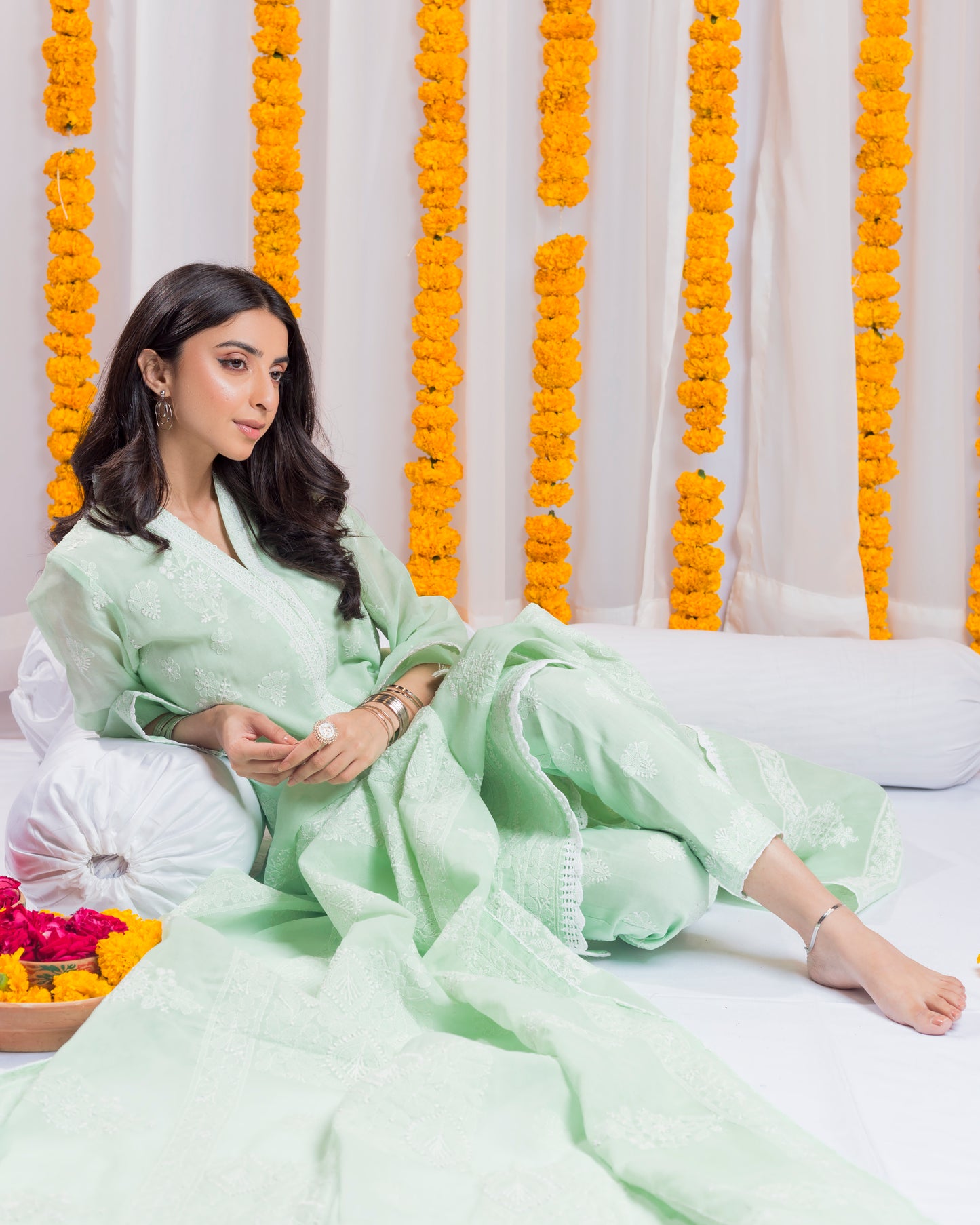 Diva's Cotton Chikankari Three Piece (unstitched)