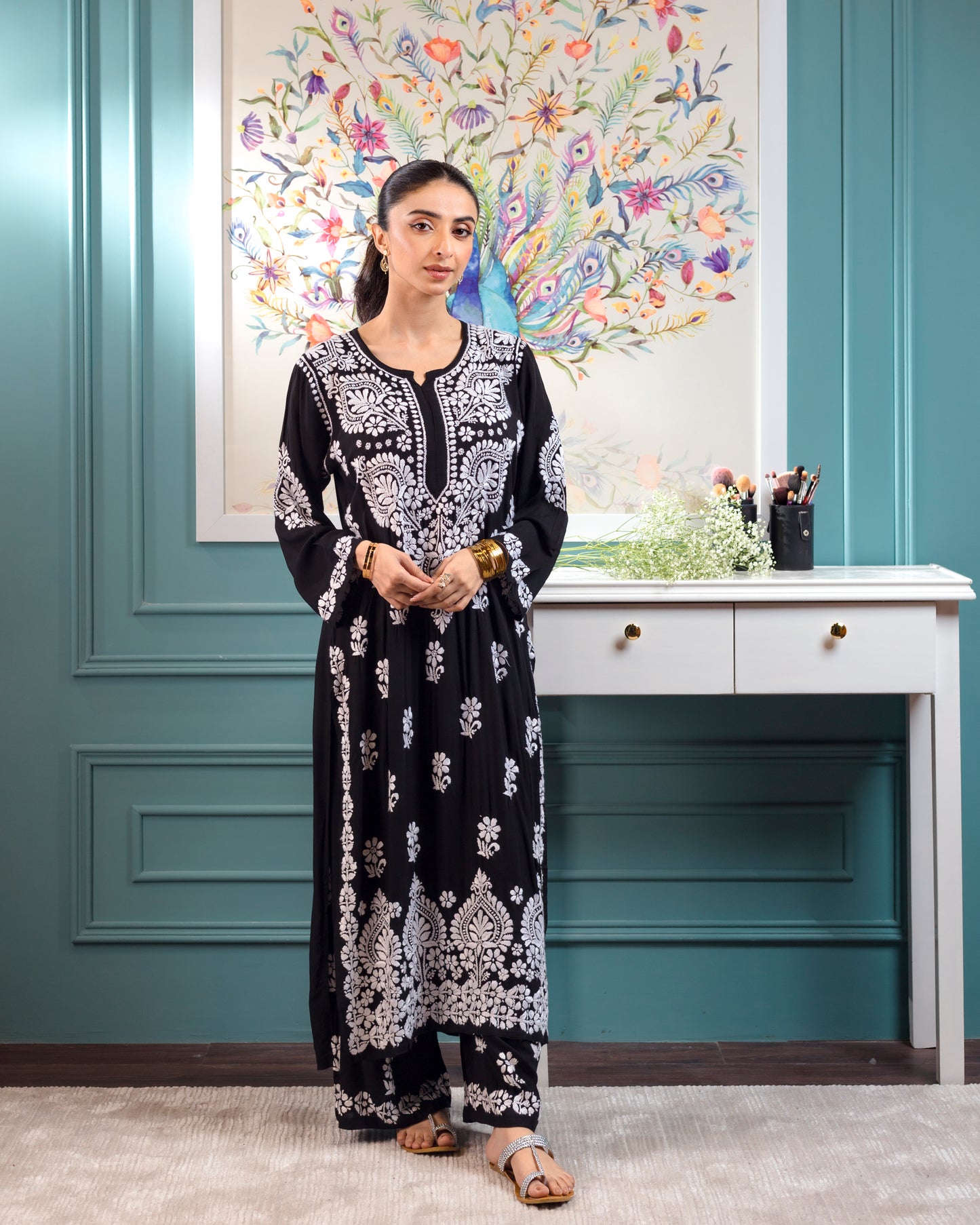 Soft Lawn Chikankari Kurta with Plazo