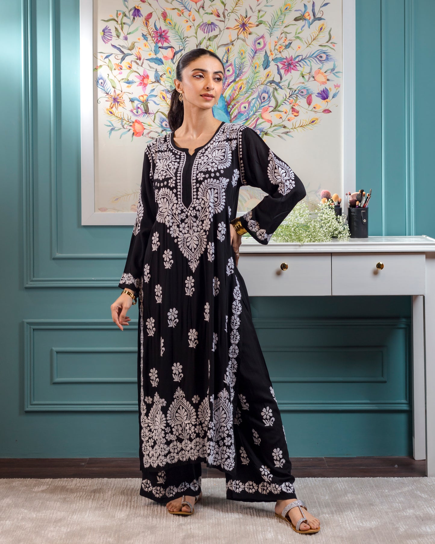 Soft Lawn Chikankari Kurta with Plazo