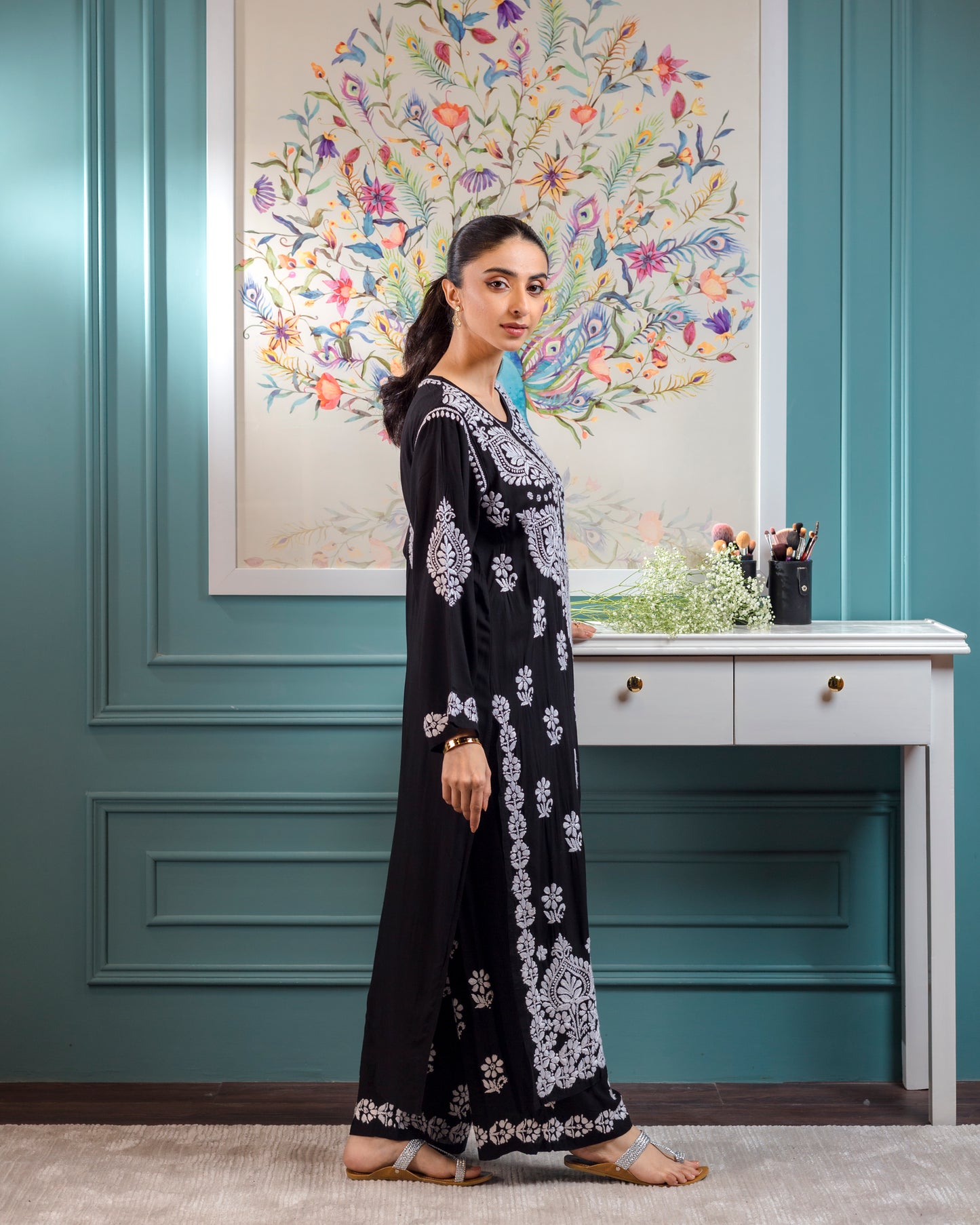 Soft Lawn Chikankari Kurta with Plazo