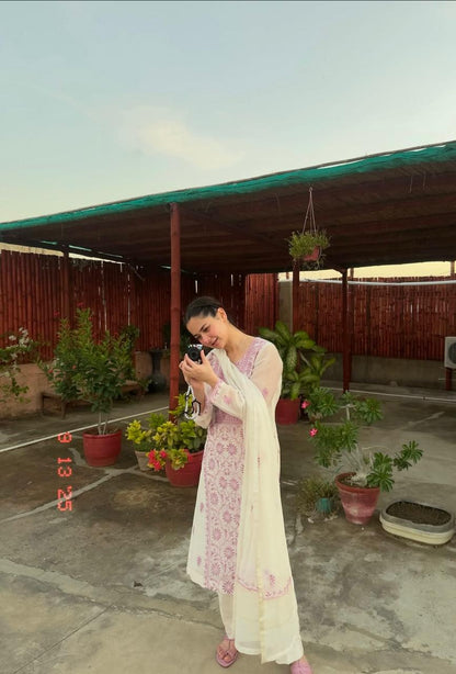 Sundury Silk Unstitched Shirt & Dupatta - Grape