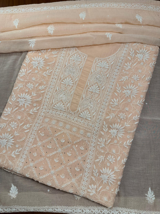 Sundury Silk Front Jaal Shirt & Dupatta