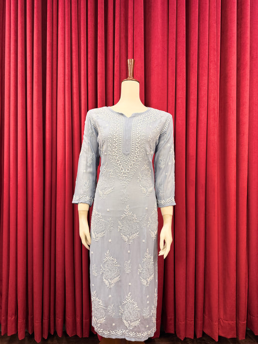 Chiffon Phanda Bakhiya Intricate Kurta