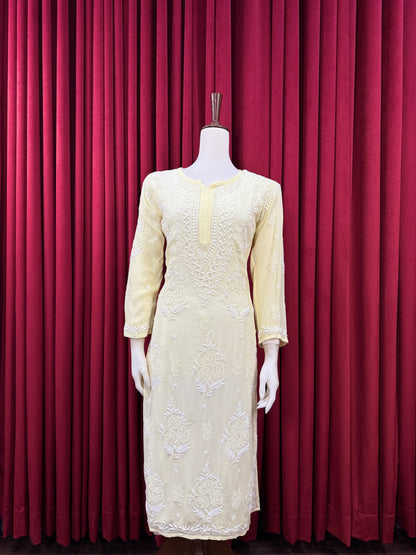 Chiffon Phanda Bakhiya Intricate Kurta