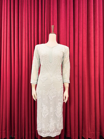 Chiffon Phanda Bakhiya Intricate Kurta
